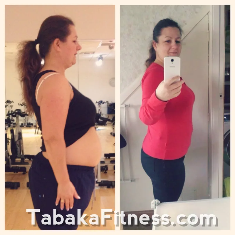 Progress photos of Monika, aged 40